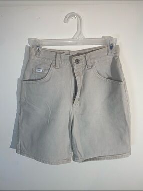 Vintage Lee Light Khaki Denim Shorts High Rise Size 8P See Measurements